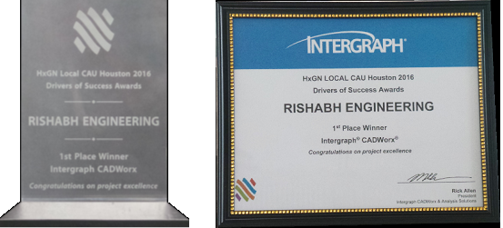 Intergraph Award and Certificate - Rishabh Engineering