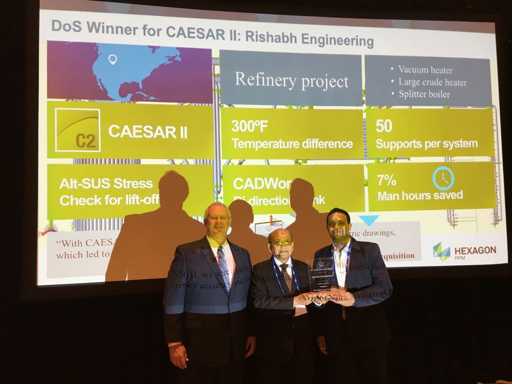 Rishabh Engineering Services wins Drivers of Success awards for CAESAR II and CADWorx projects 